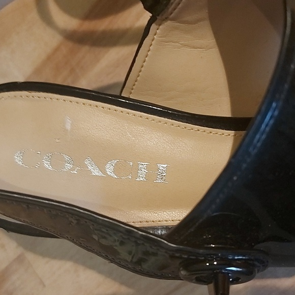 Coach Black Sandals/ Sz 8.5 B/Mint Condition - Picture 4 of 7